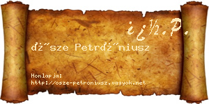Ősze Petróniusz névjegykártya